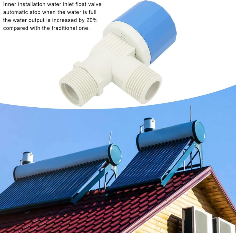 woobles Water Float Valve, Water Level Control Water Tank Traditional Float Valve, Automatic Float Valve Inside Type Safe Water Level Control Valve for Solar Water Heaters(1in) - Image 2